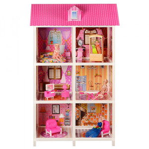 Ляльковий будиночок Bambi з трьома ляльками (66886)